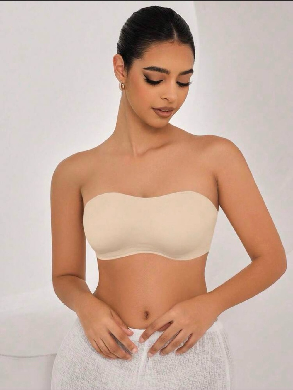 NWT SHEIN Strapless Seamless Bandeau Bra - Beige